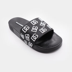 d&g all over logo embellished premium quality black medicated soft slipper