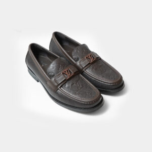 louis vuitton premium quality brown major loafer