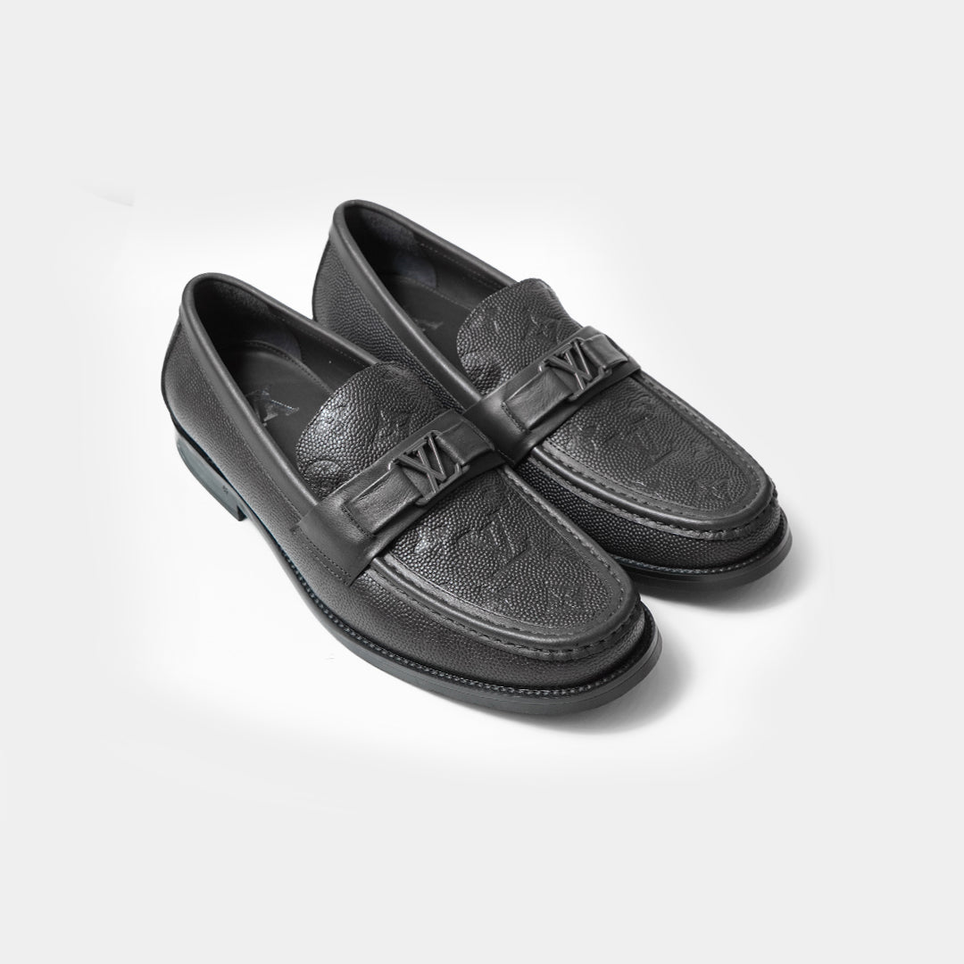 louis vuitton premium quality black major loafer