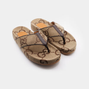 gucci high quality gg canvas slides leather slipper