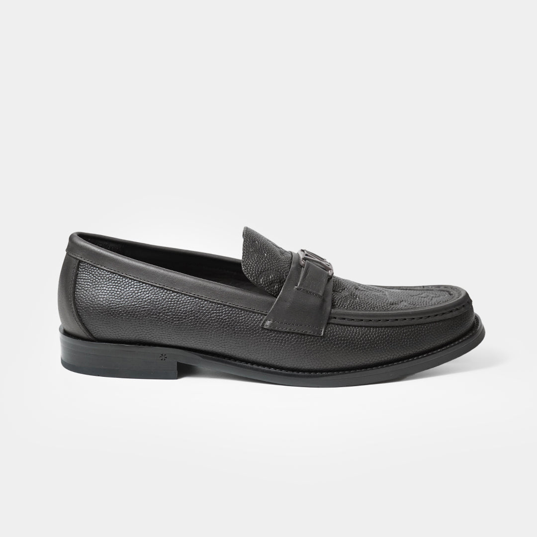 louis vuitton premium quality black major loafer