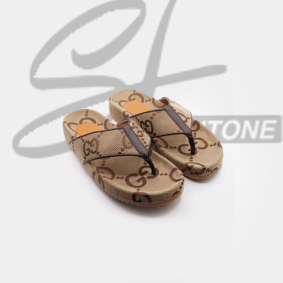 gucci high quality gg canvas slides leather slipper