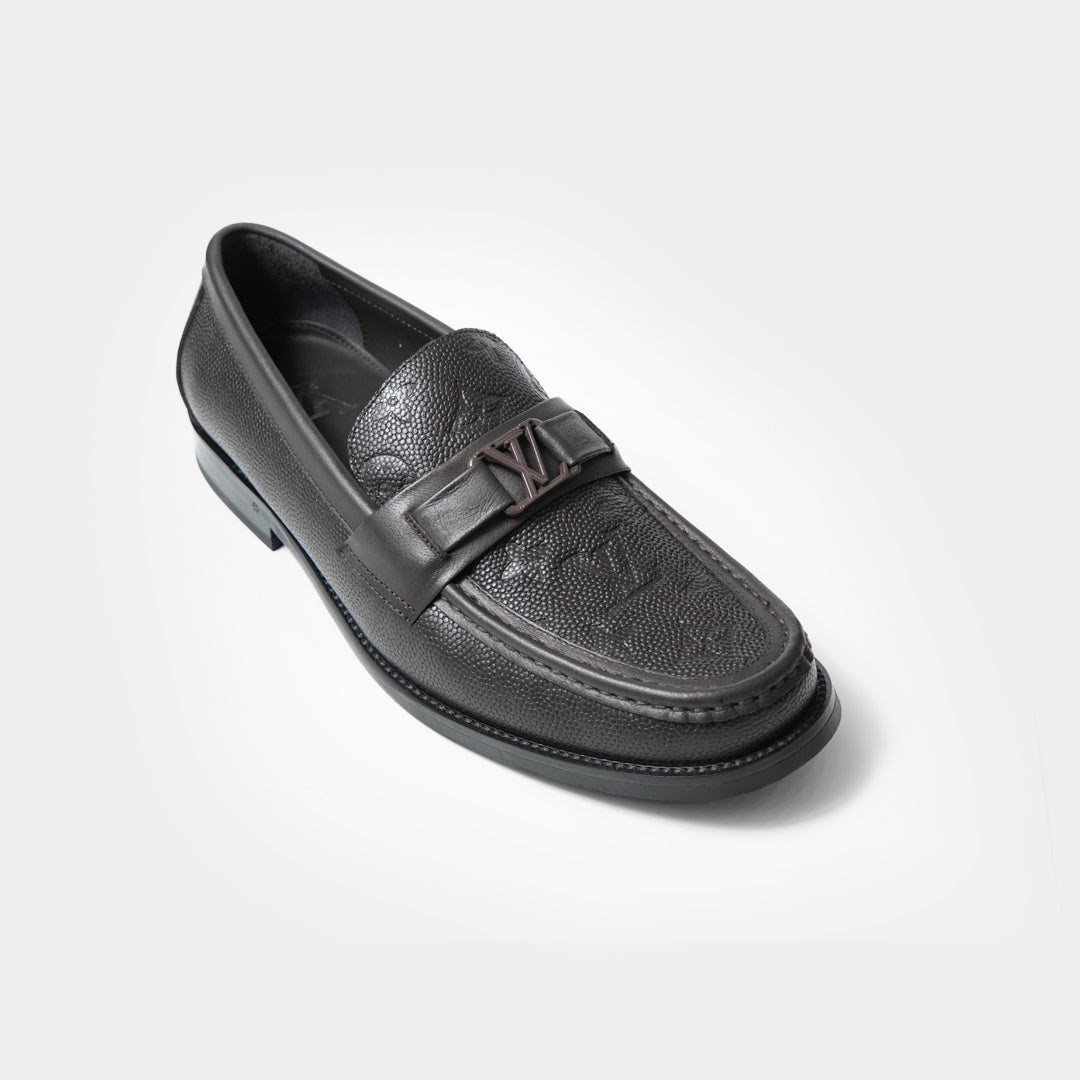 louis vuitton premium quality black major loafer