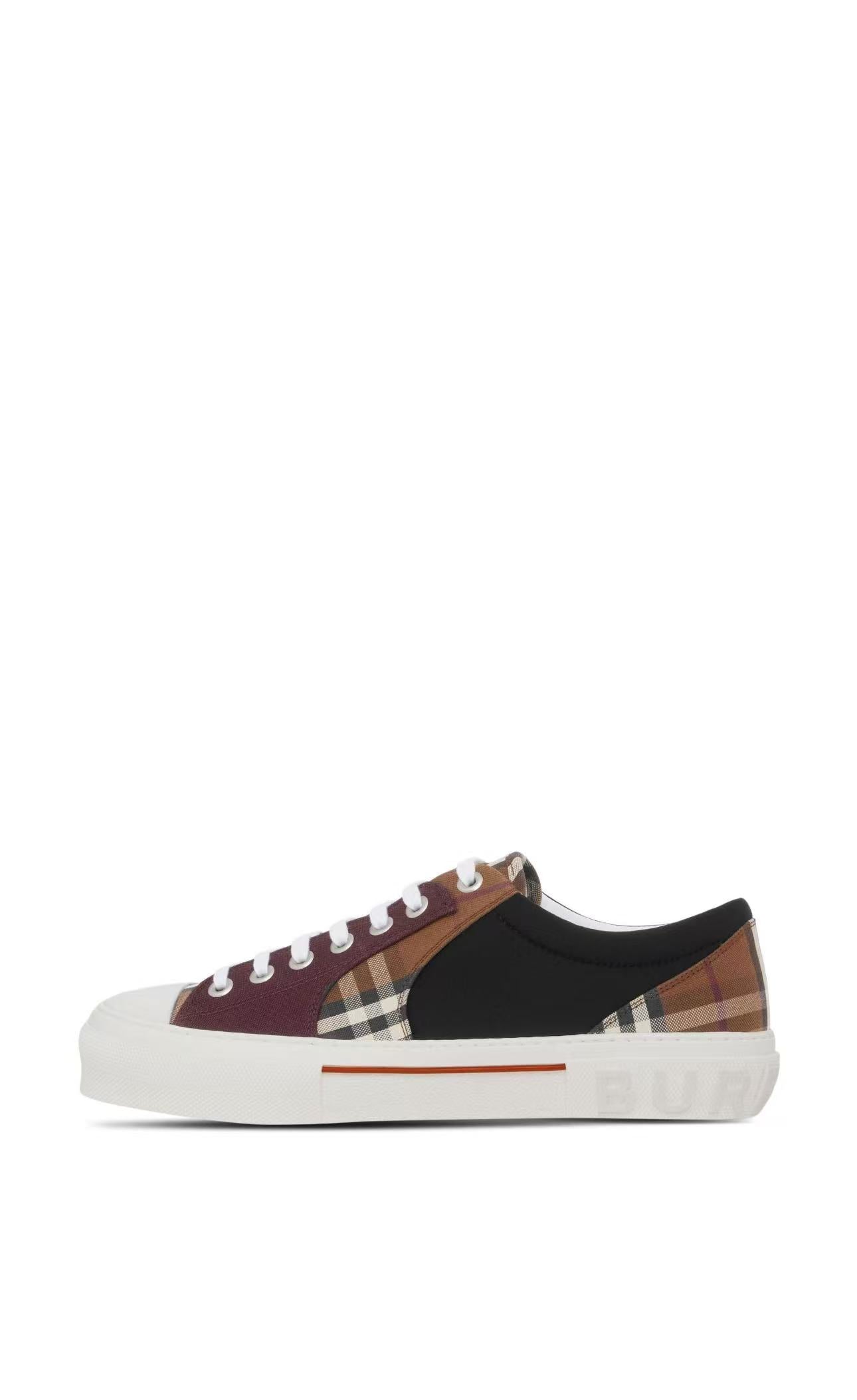 burberry premium white, apricot & brown low top sneakers