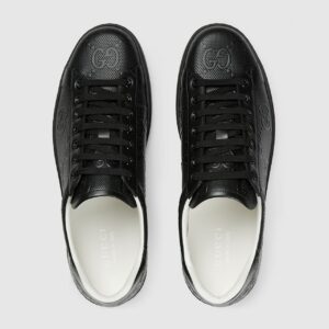gucci inspired all black perforated sneakers – luxury street edition