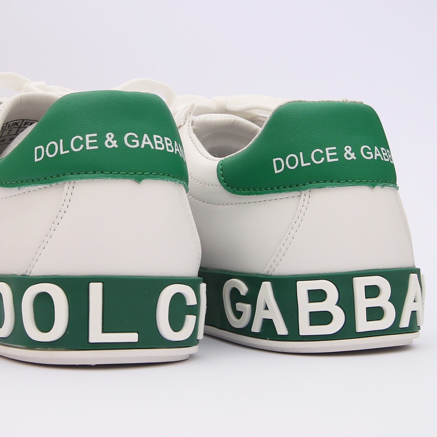 dolce & gabbana premium sneakers white & green dolce & gabbana premium sneakers white & green