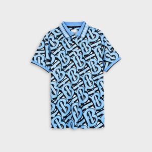 burberry emerson tb blue polo shirt