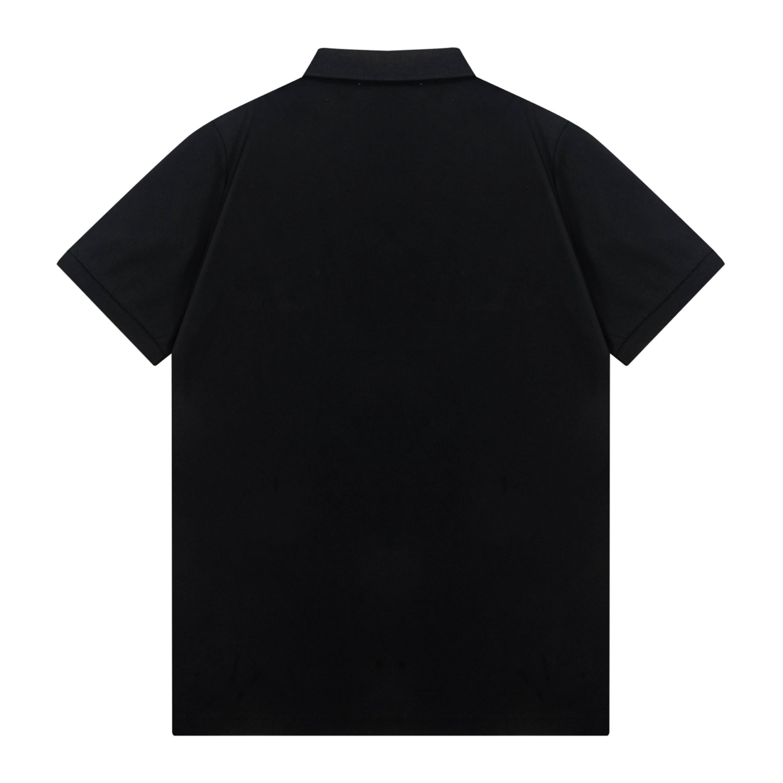 gucci web stripe black cotton polo shirt