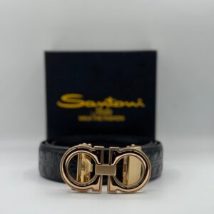 Santoni-Style Men’s Premium Leather Belt