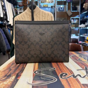 Luxury Men's Signature Canvas Clutch
