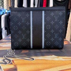 Men's Designer Dark Monogram Clutch