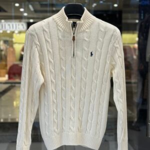 Men’s Premium Cable-Knit Half Zip Sweater