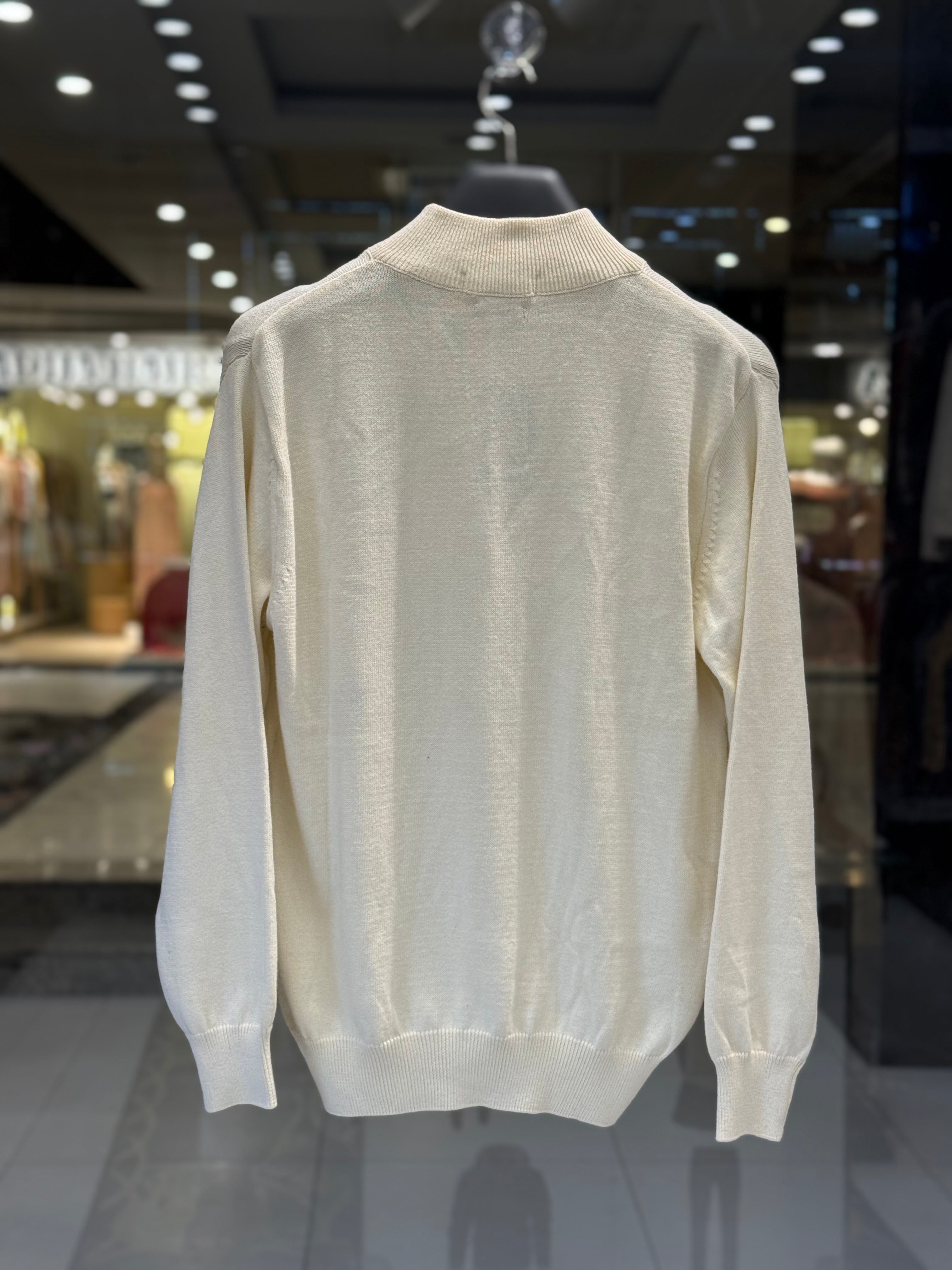 Luxury Men's Half-Zip Pullover Sweater - Image 4