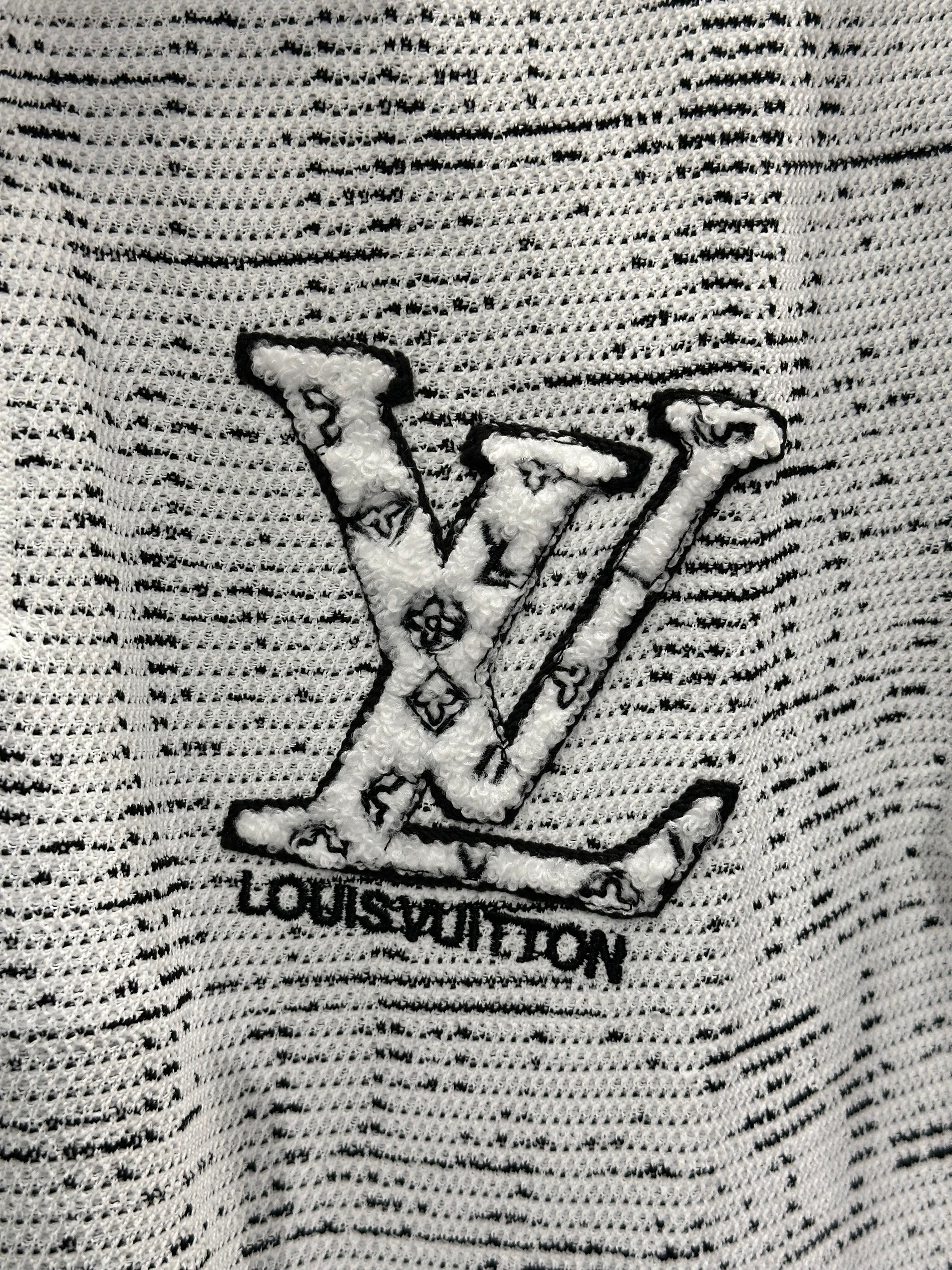 louis vuitton men's white graphic zip neck luxury polo shirt louis vuitton men's white graphic zip neck luxury polo shirt