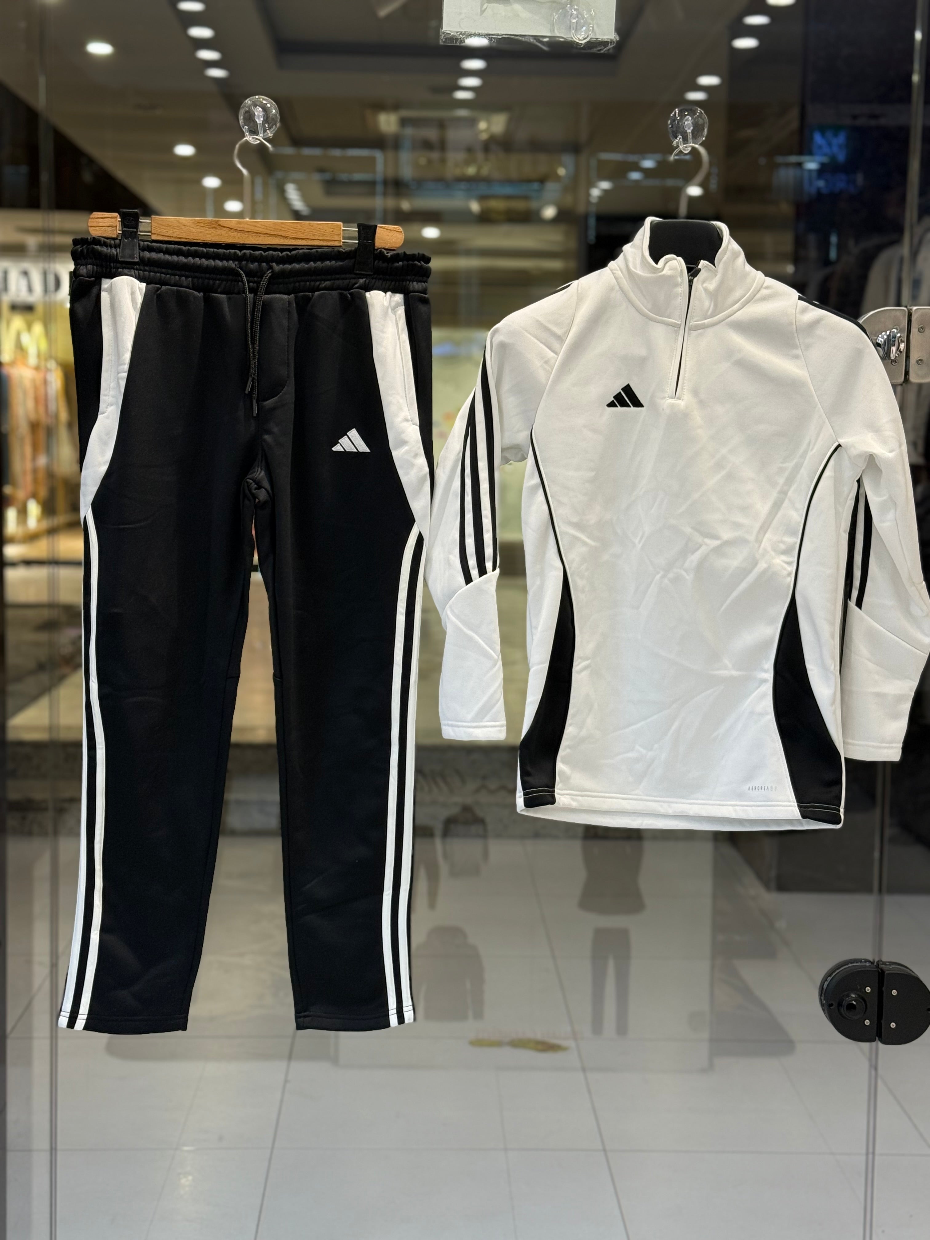 adidas men’s white & black performance tracksuit
