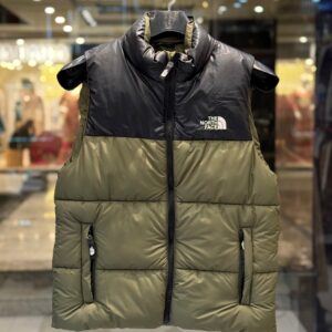 The North Face Men’s Puffer Sleeveless Jacket | Olive & Black