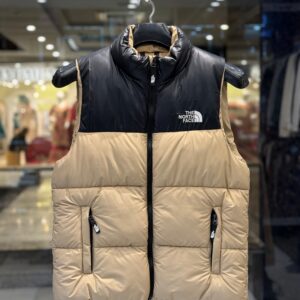 The North Face Men’s Puffer Sleeveless Jacket | Beige & Black