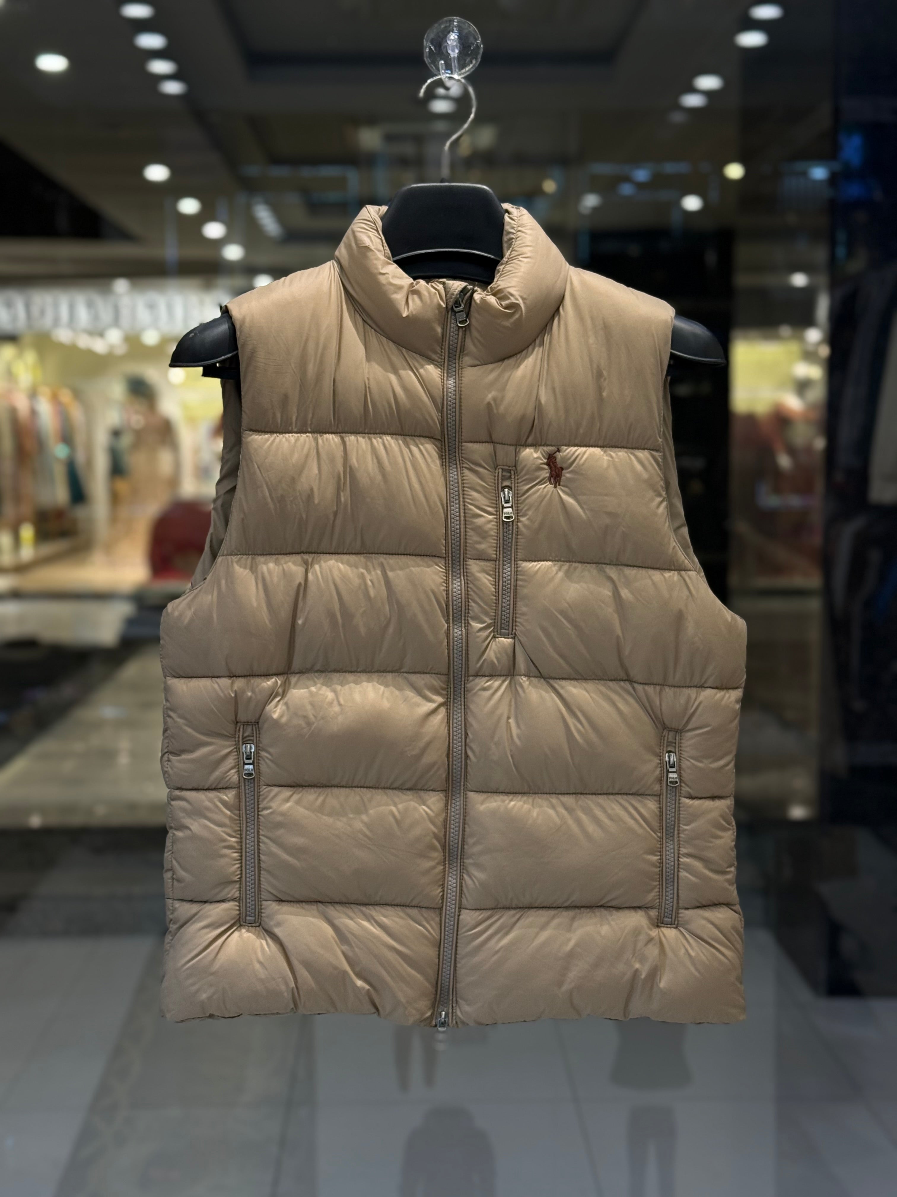 Polo Ralph Lauren Half Sleeve Beige Zip Jacket for Men – Premium Casual Wear