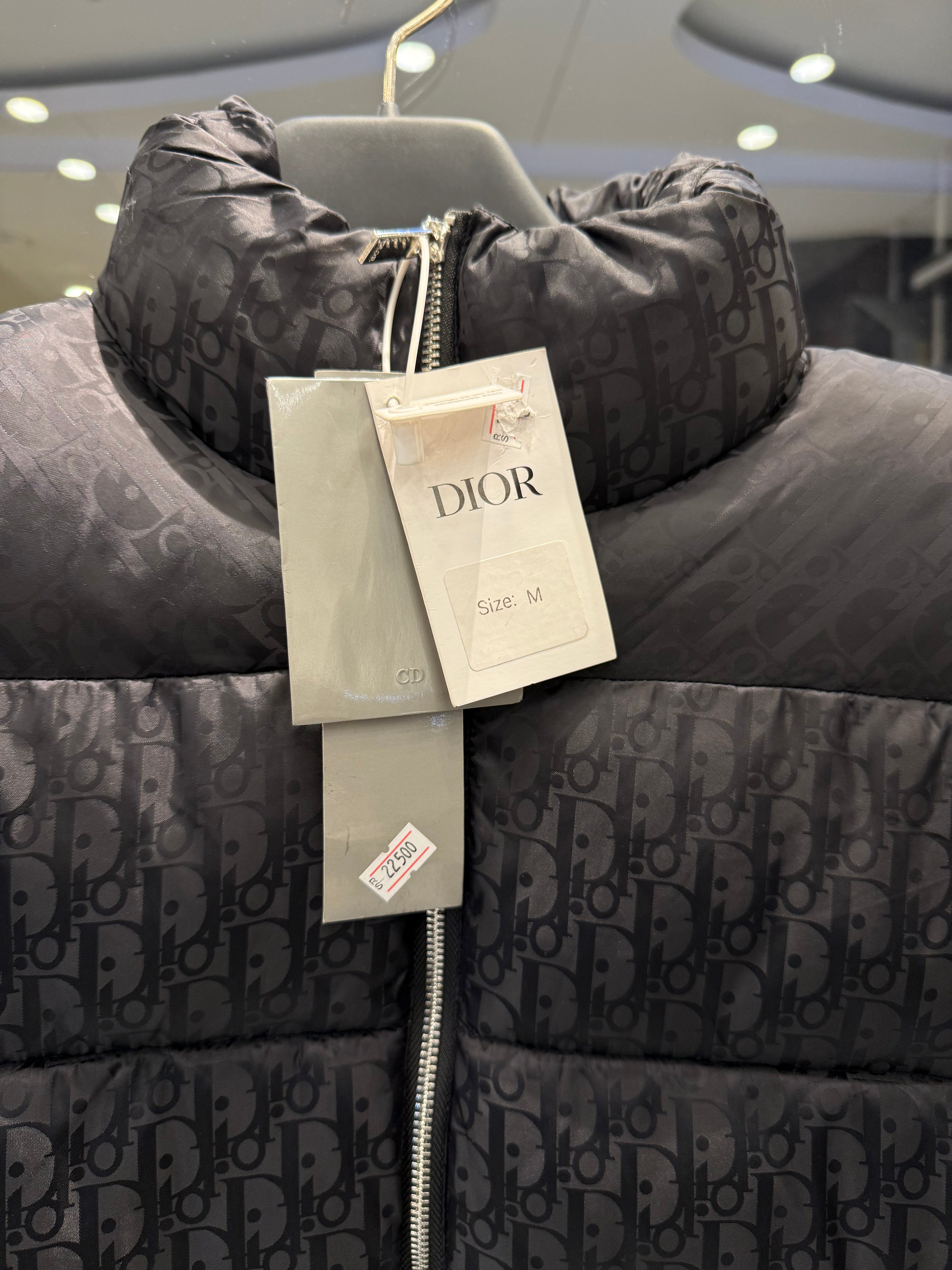 Luxury Dior Black Oblique Puffer Vest - Image 3