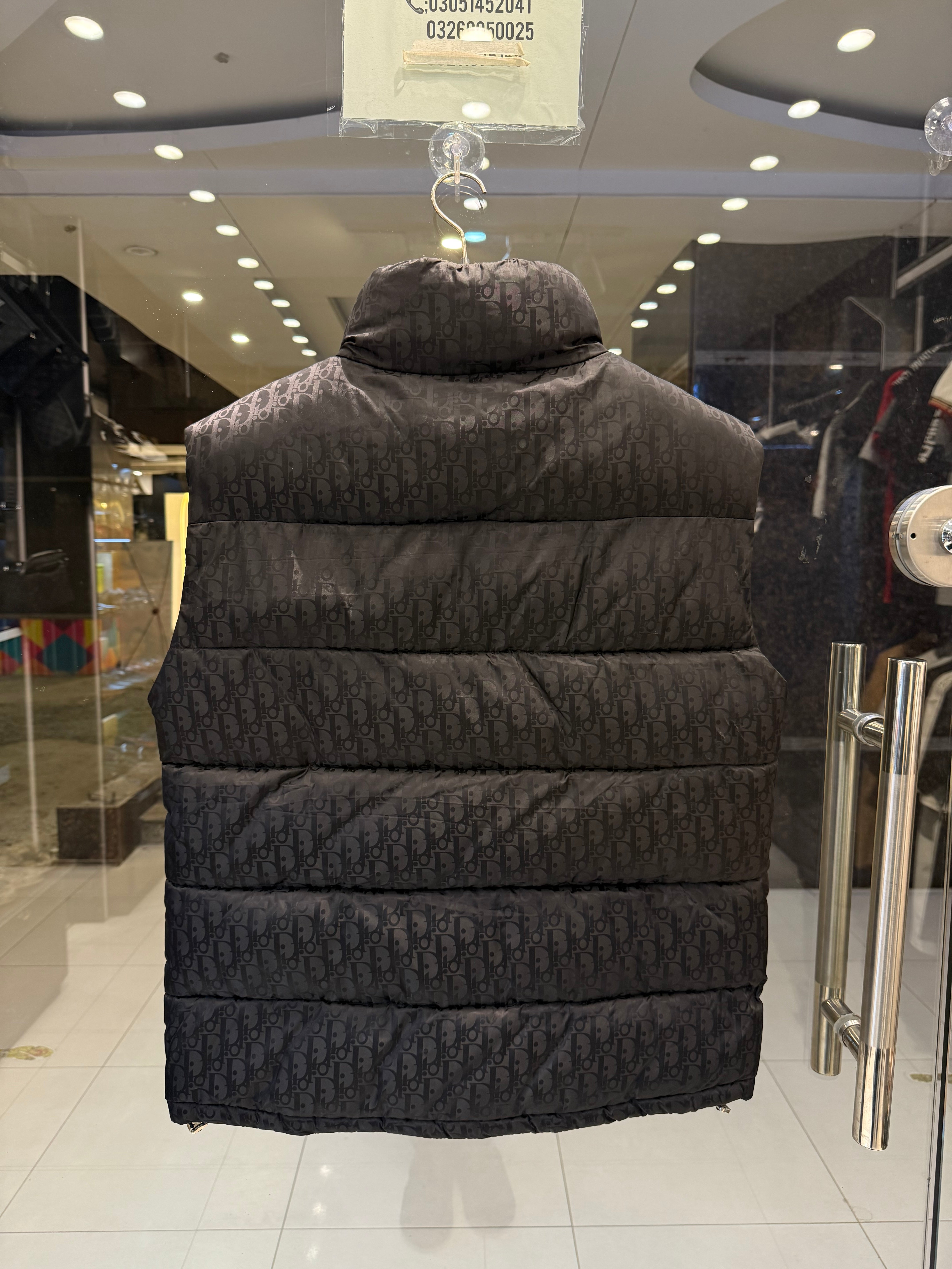 Luxury Dior Black Oblique Puffer Vest - Image 4