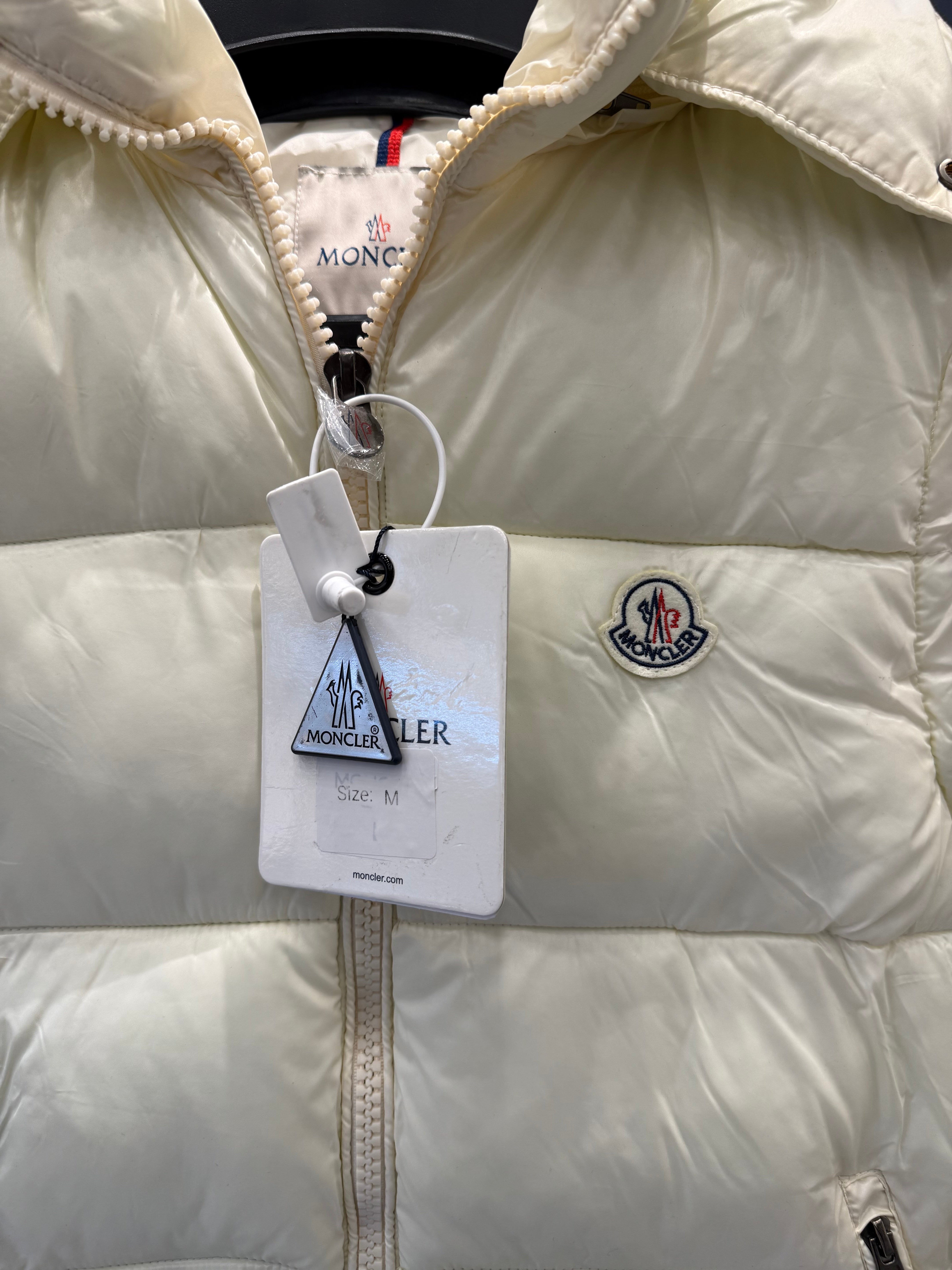 Premium Moncler Ivory Cream Puffer Vest - Image 4