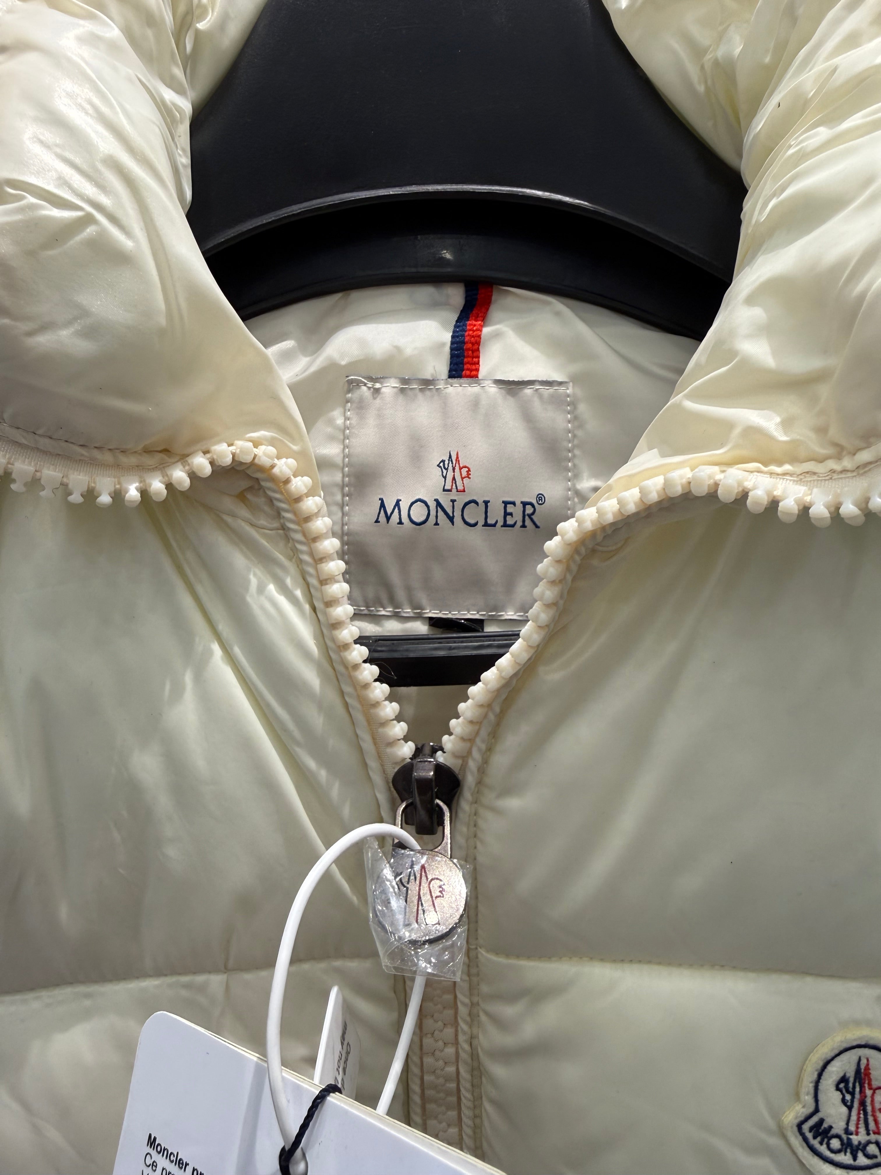 Premium Moncler Ivory Cream Puffer Vest - Image 3