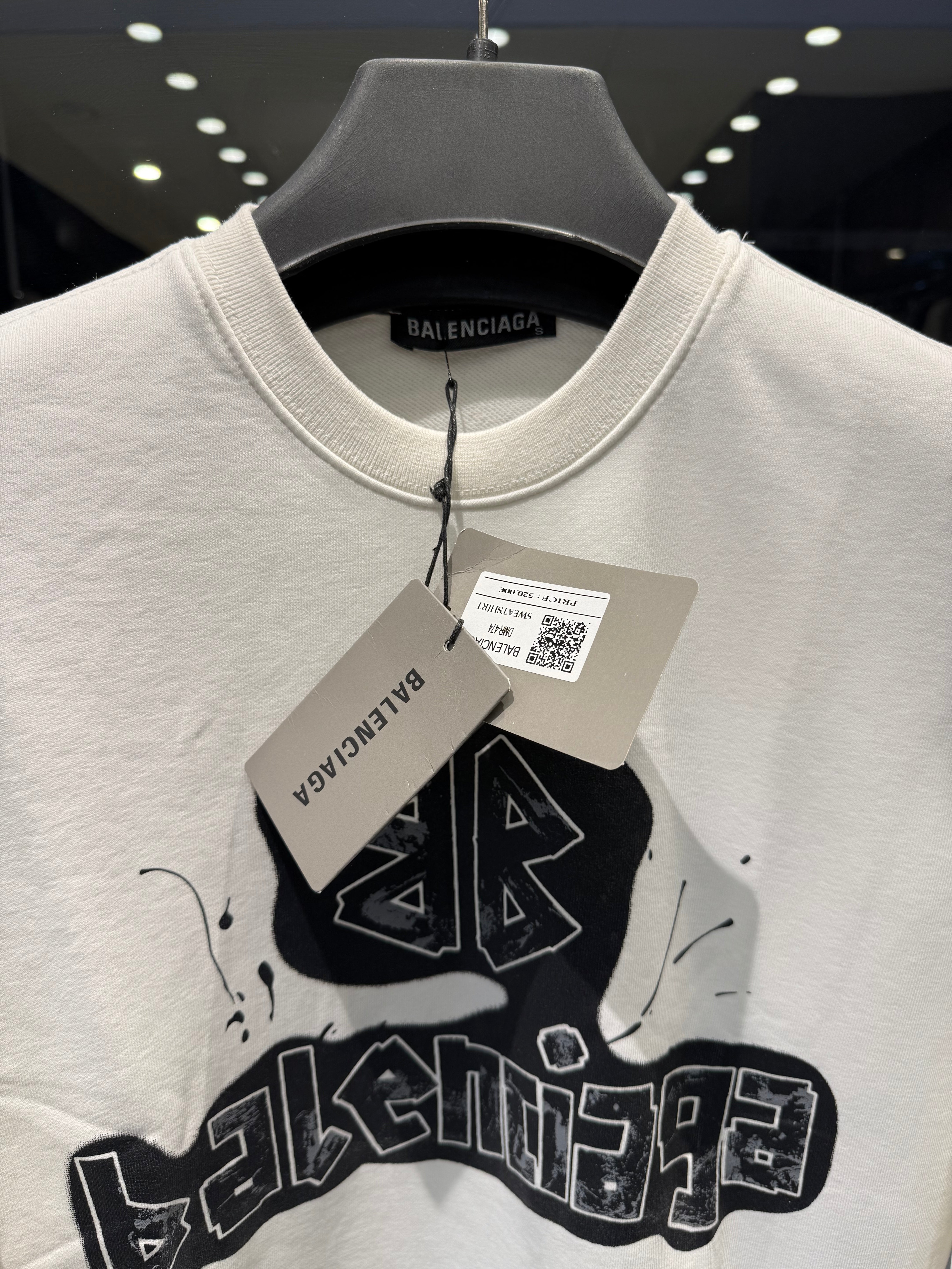 balenciaga inspired artistic white sweatshirt balenciaga inspired artistic white sweatshirt