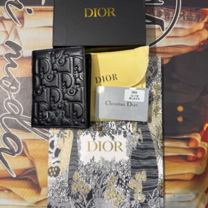 Premium Dior Oblique Monogram Embossed Vertical Leather Designer Wallet