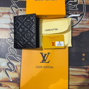 Premium Louis Vuitton Diamond Quilt Monogram Embossed Leather Wallet