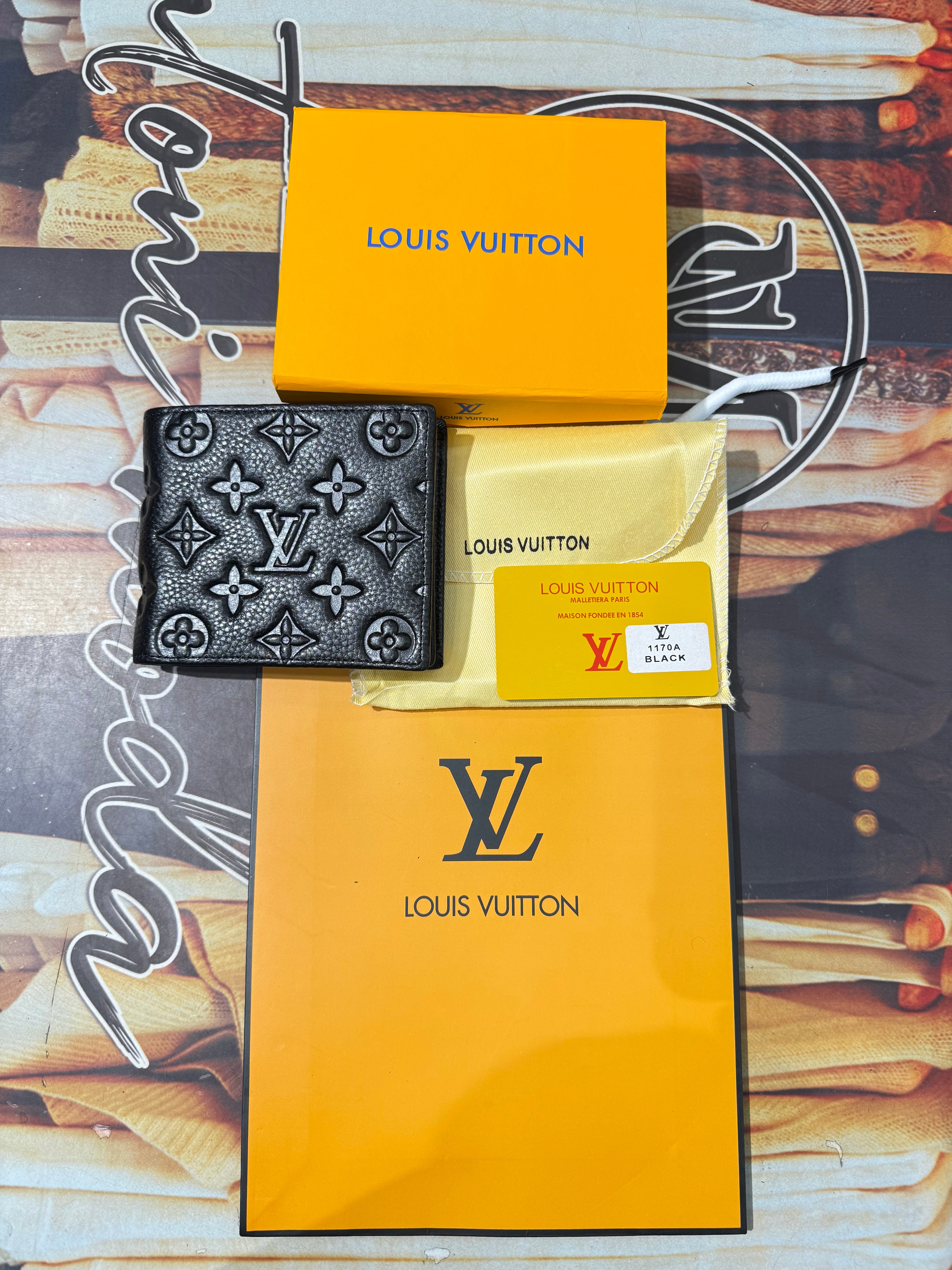 IMG_1528 Product Title Premium Louis Vuitton Monogram Flower Embossed Leather Bi-Fold Wallet