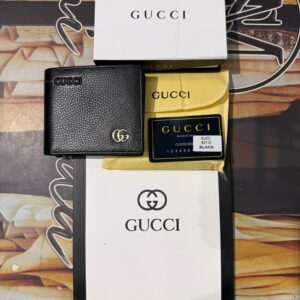 Premium Gucci Marmont Grainy Leather Designer Bi-Fold Wallet
