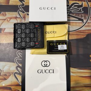 Premium Gucci Signature Monogram Embossed Designer Bi-Fold Wallet