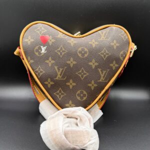 LV-Inspired Monogram Coeur Heart-Shaped Crossbody Bag
