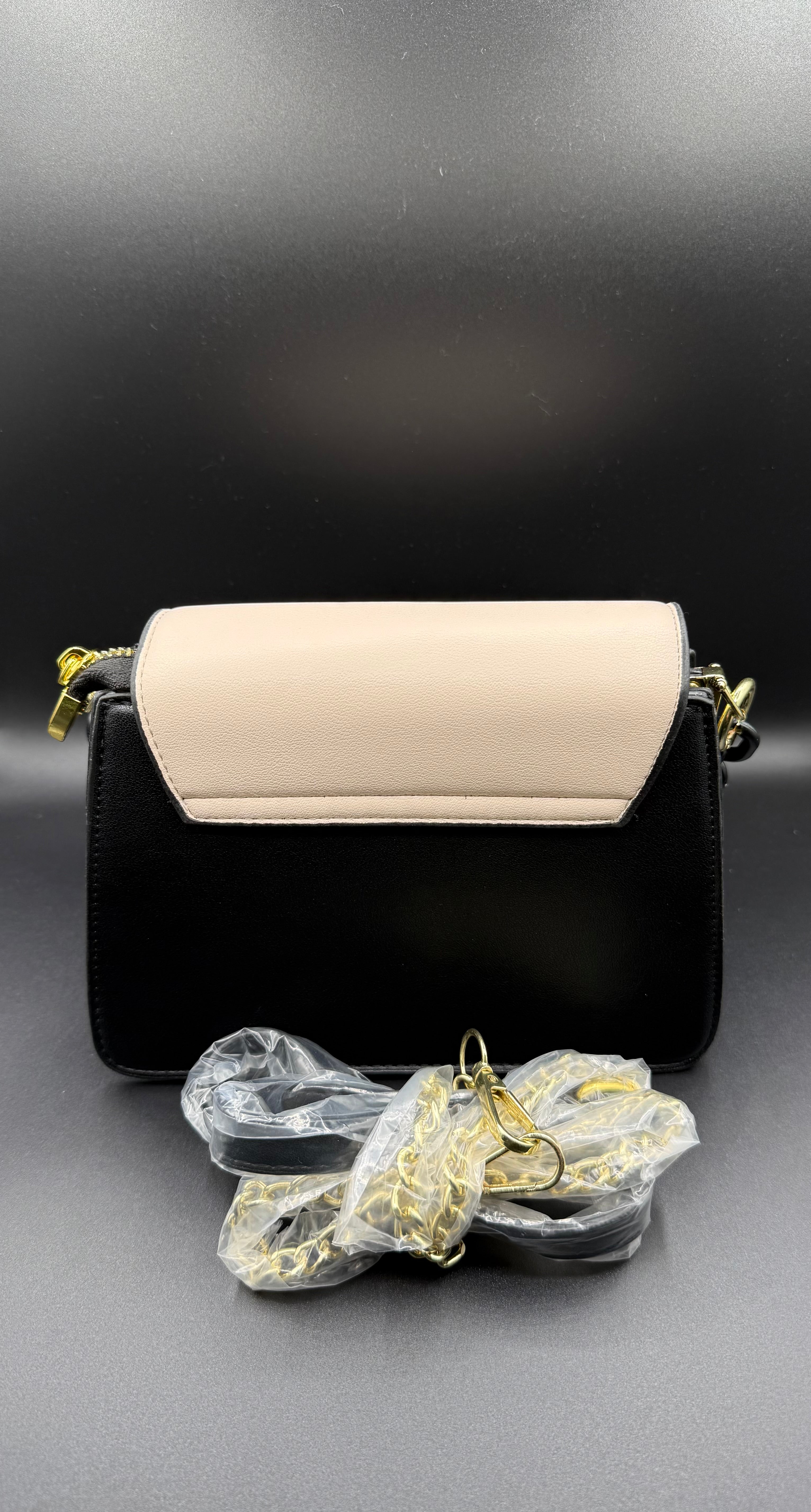 Robo & Tifeni Inspired Two-Tone Minimalist Chain Crossbody Bag - Image 3