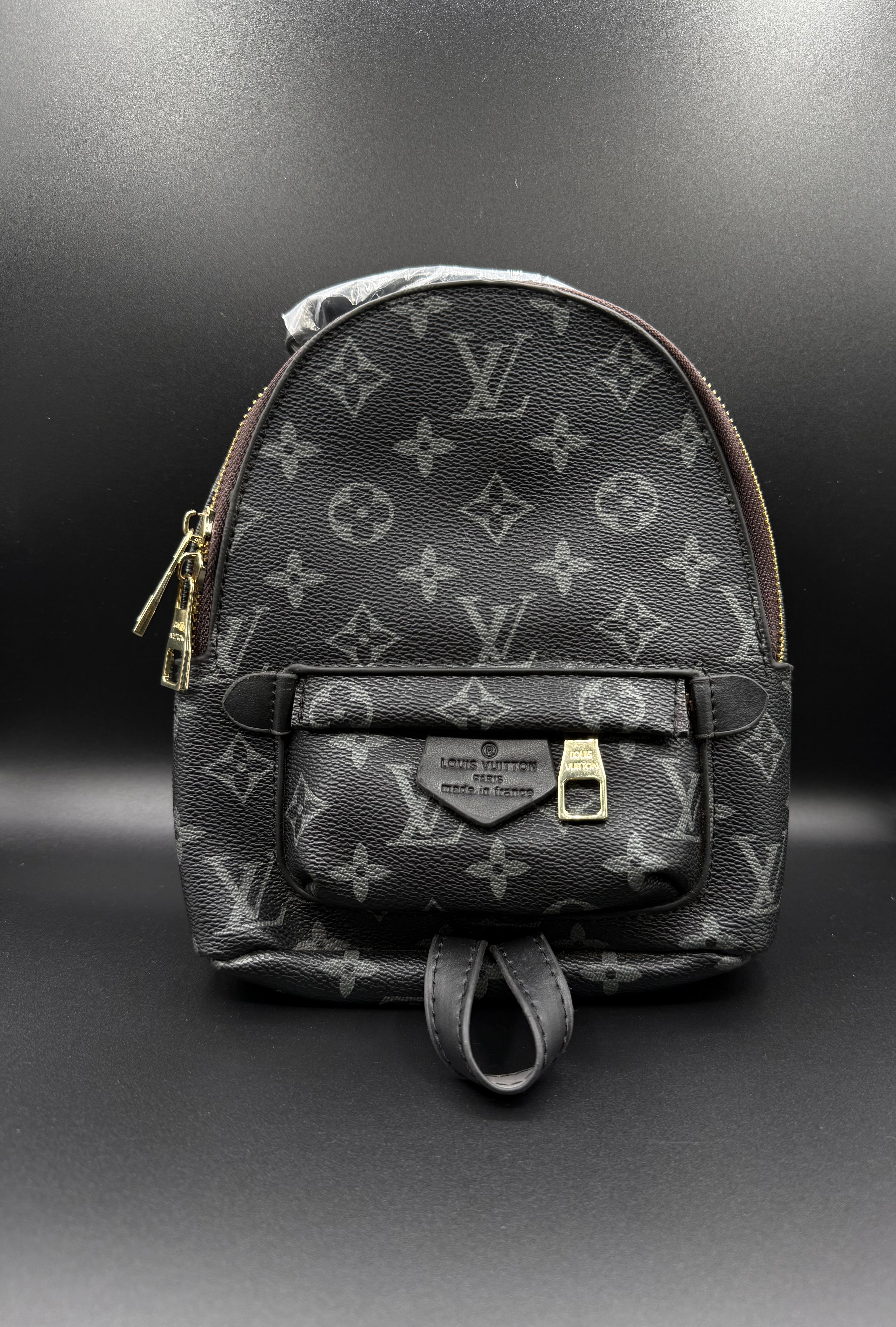 LV-Inspired Monogram Eclipse Palm Springs Mini Backpack - Image 3