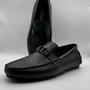 dior inspired premium men’s loafers – luxury suede & grained leather