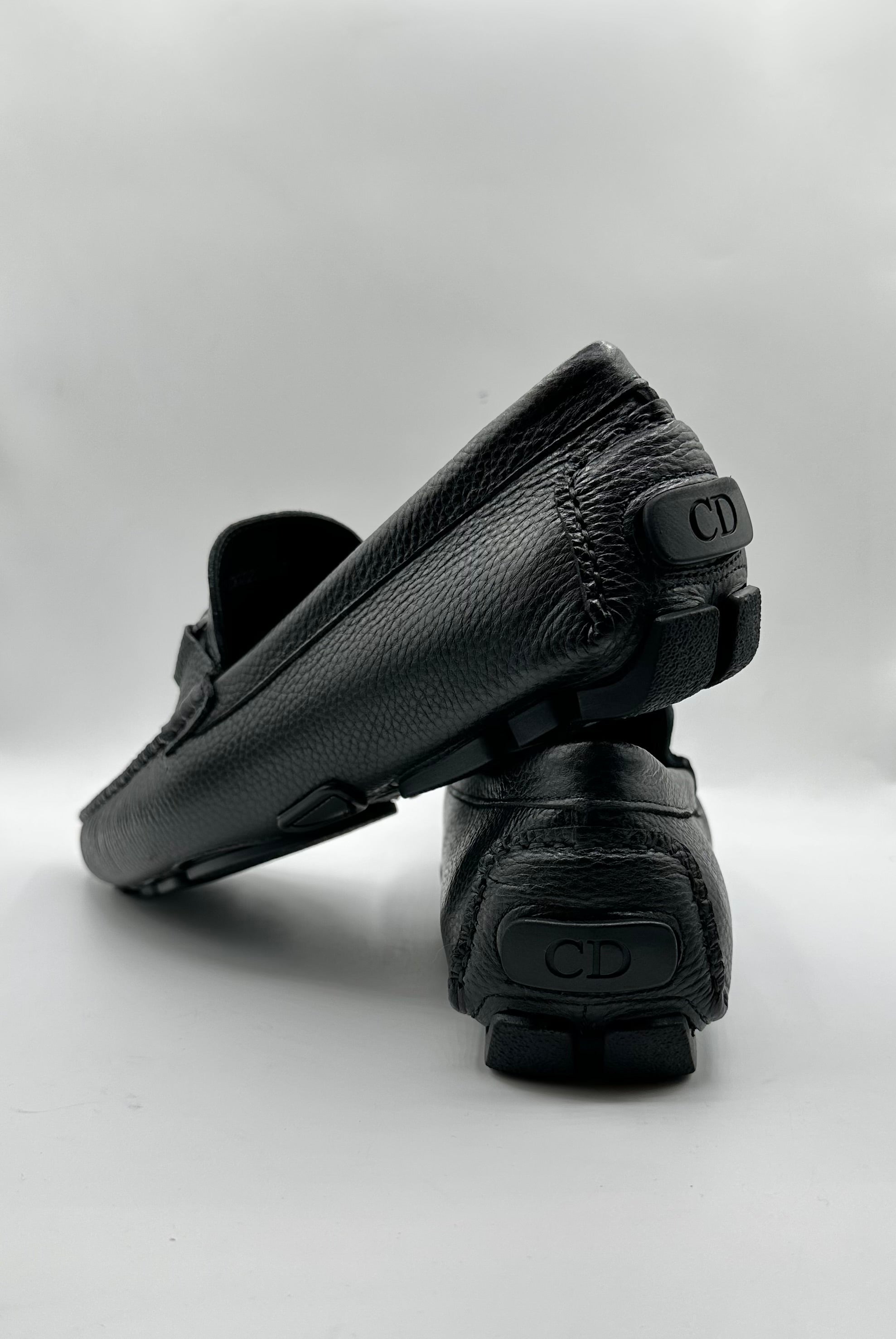 dior inspired premium men’s loafers – luxury suede & grained leather