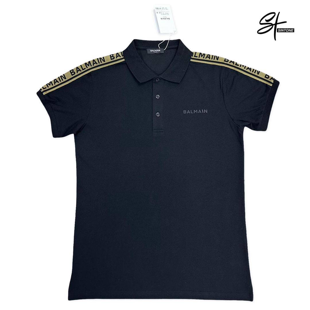 balmain polo shirt with rubber logo – premium fit