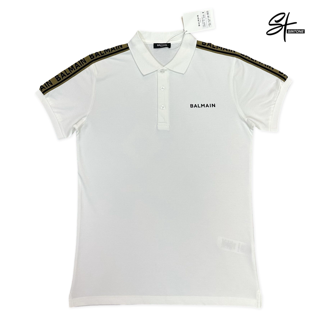 balmain polo shirt with rubber logo – premium fit