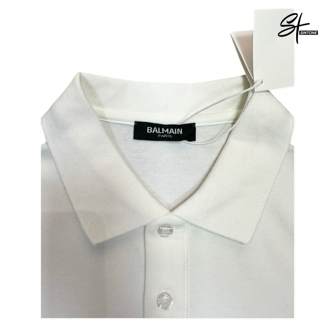 balmain polo shirt with rubber logo – premium fit