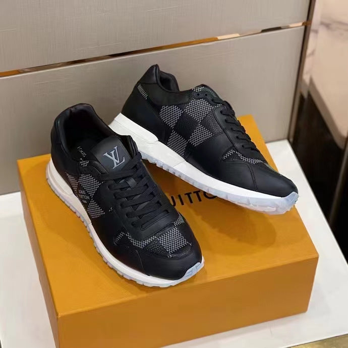 louis vuitton black trainer sneakers