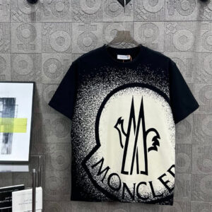 Moncler-Inspired Black Oversized Logo T-Shirt – Luxury Designer Streetwear | Sintone