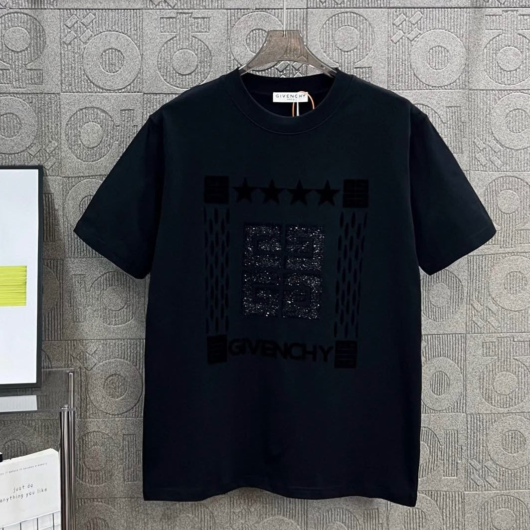 givenchy inspired black graphic logo t shirt – luxury designer streetwear|sintone