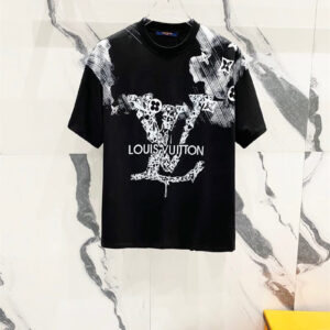 LV-Inspired Black & white Logo T-Shirt – Premium Cotton Streetwear by Sintone