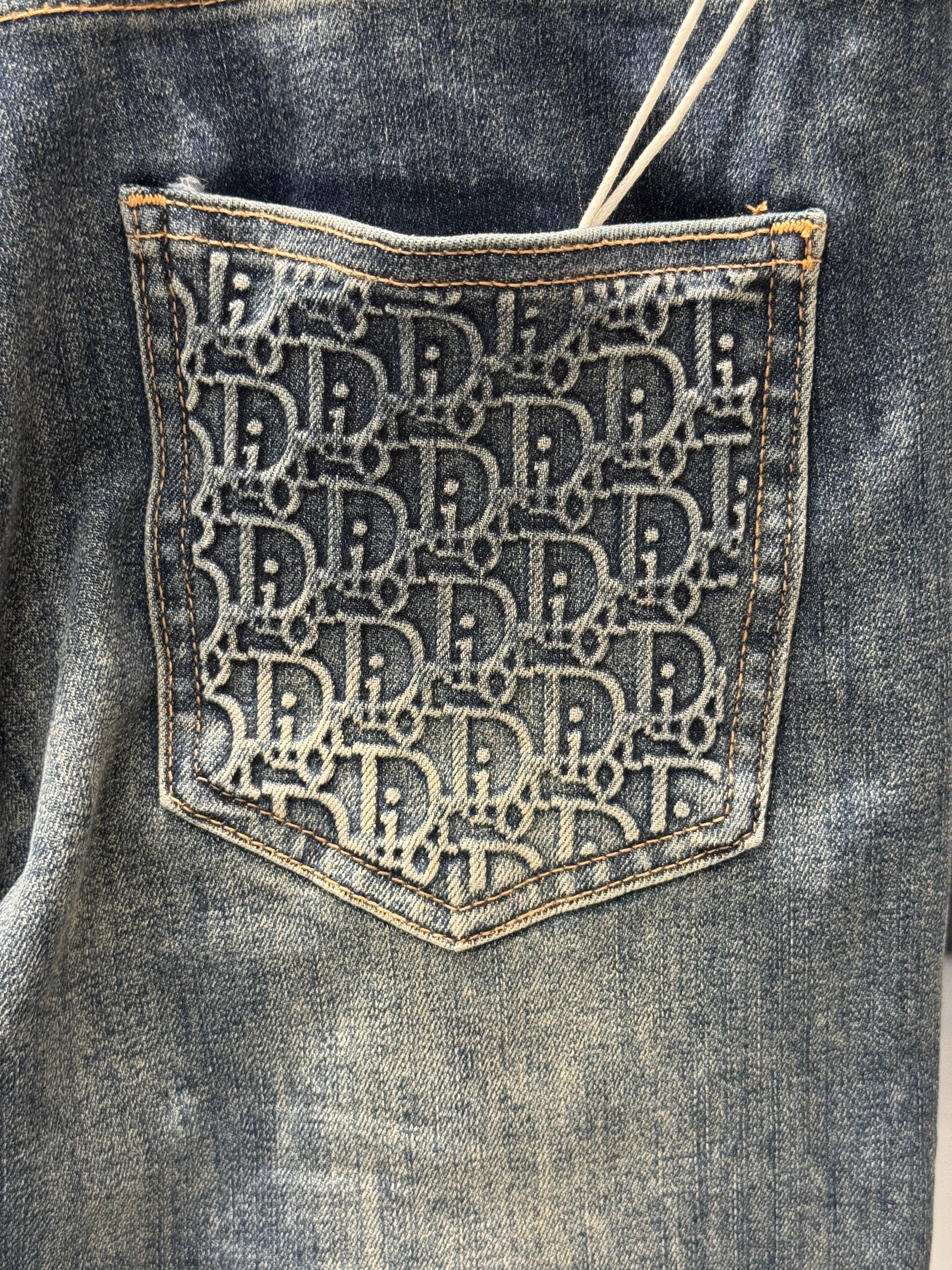 blue washed jeans – dior inspired monogram pocket | luxury denim | sintone blue washed jeans – dior inspired monogram pocket | luxury denim | sintone