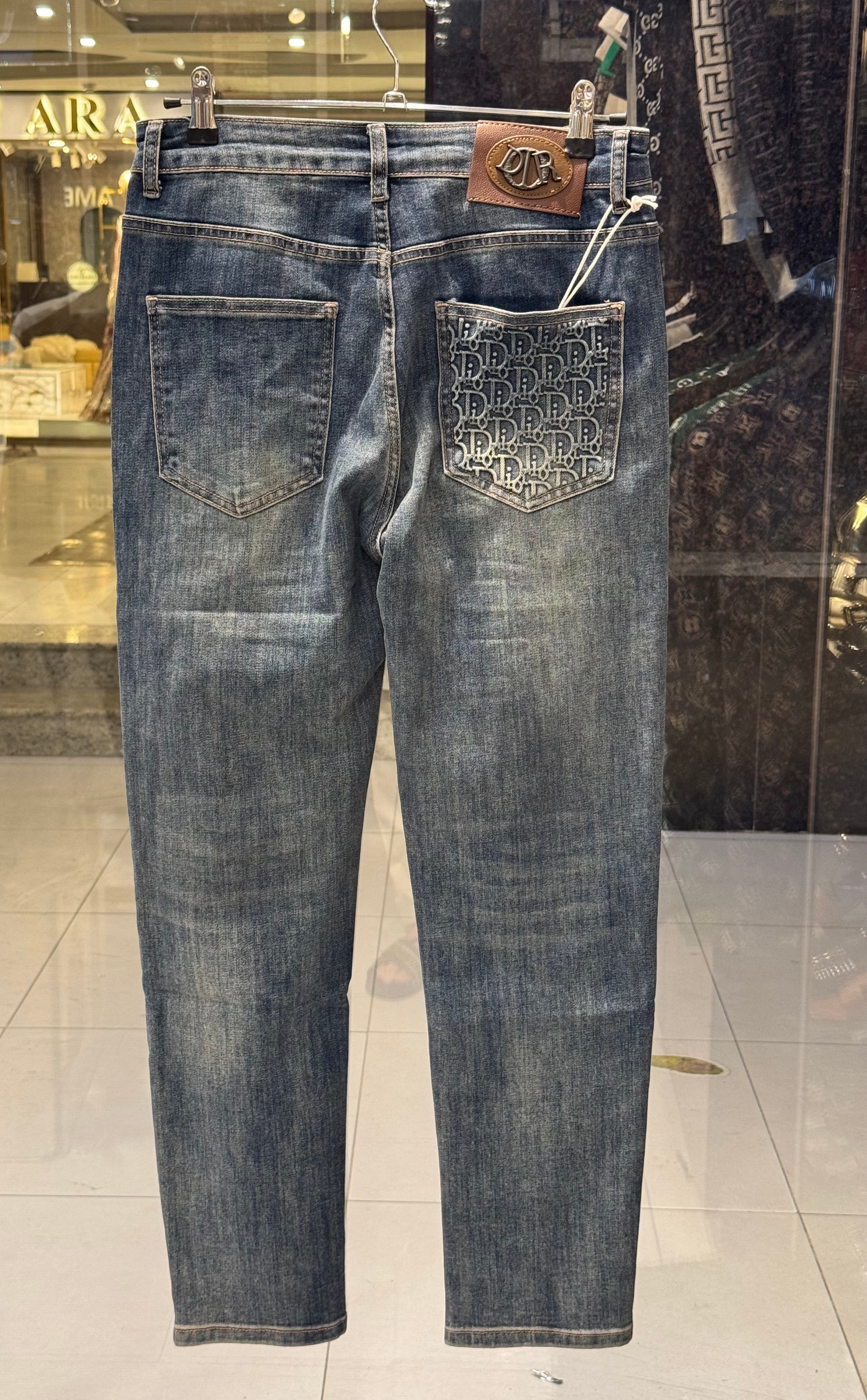 blue washed jeans – dior inspired monogram pocket | luxury denim | sintone blue washed jeans – dior inspired monogram pocket | luxury denim | sintone