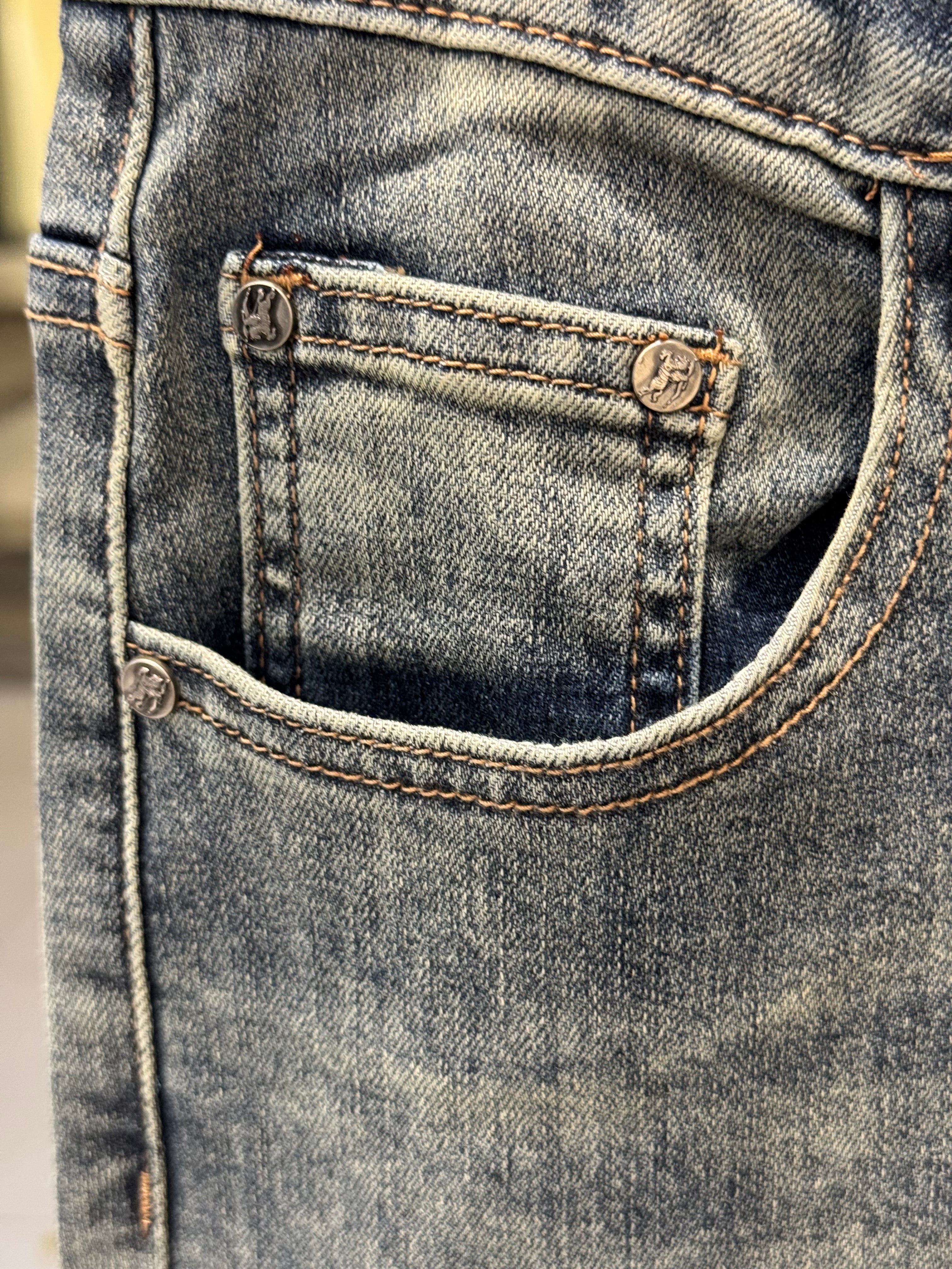 burberry inspired grey faded denim jeans – premium slim fit | sintone