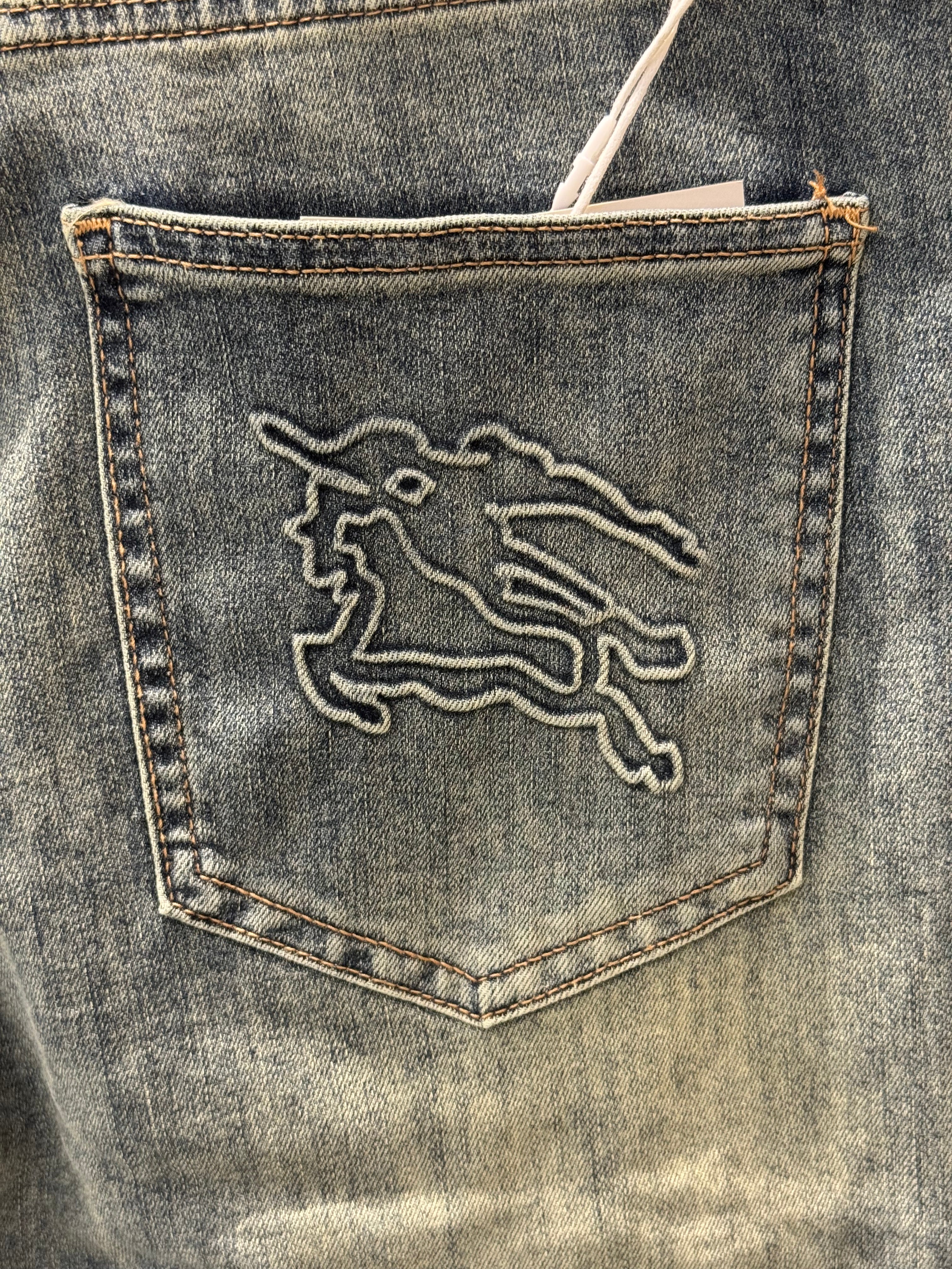 burberry inspired grey faded denim jeans – premium slim fit | sintone