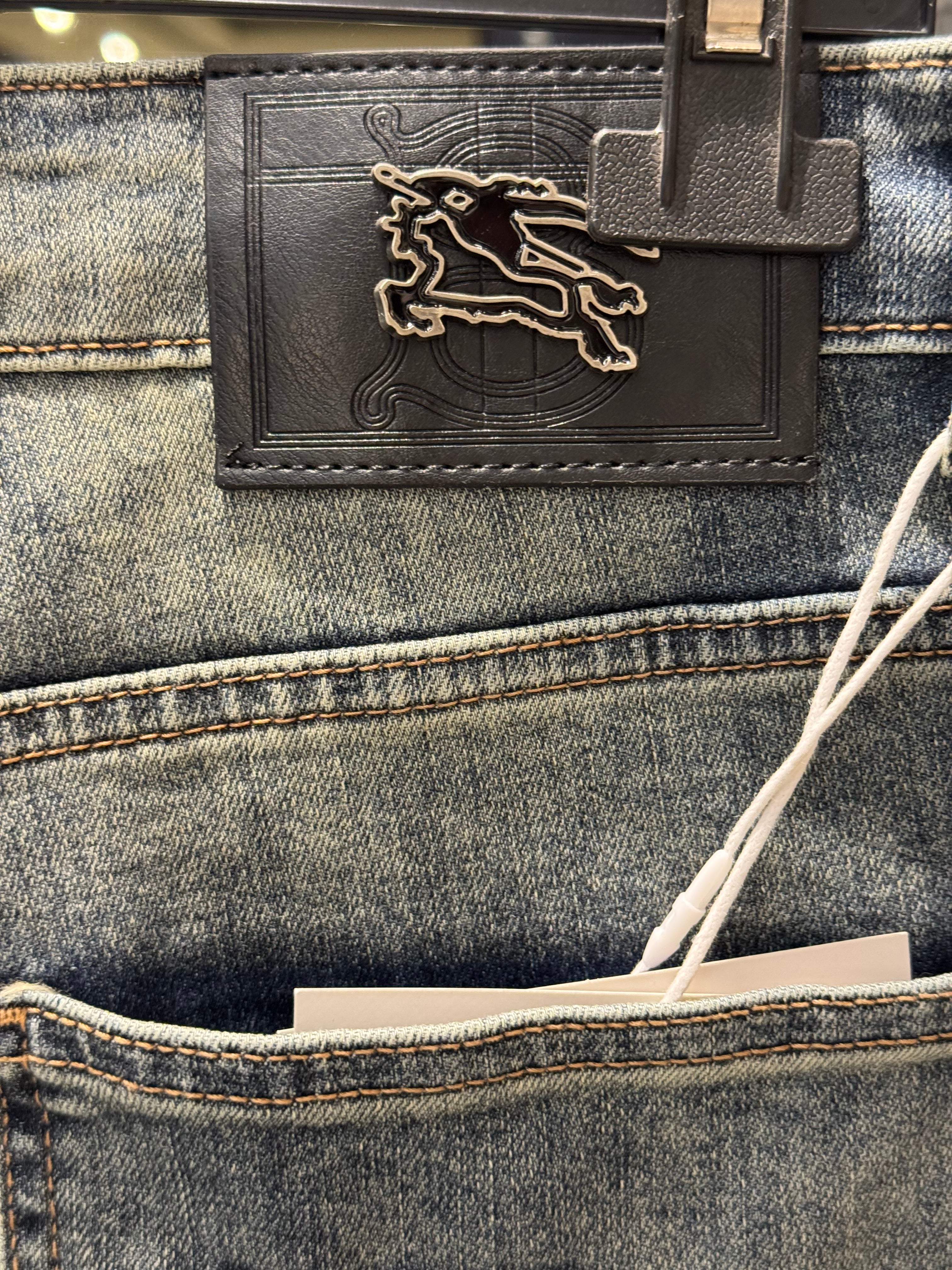 burberry inspired grey faded denim jeans – premium slim fit | sintone
