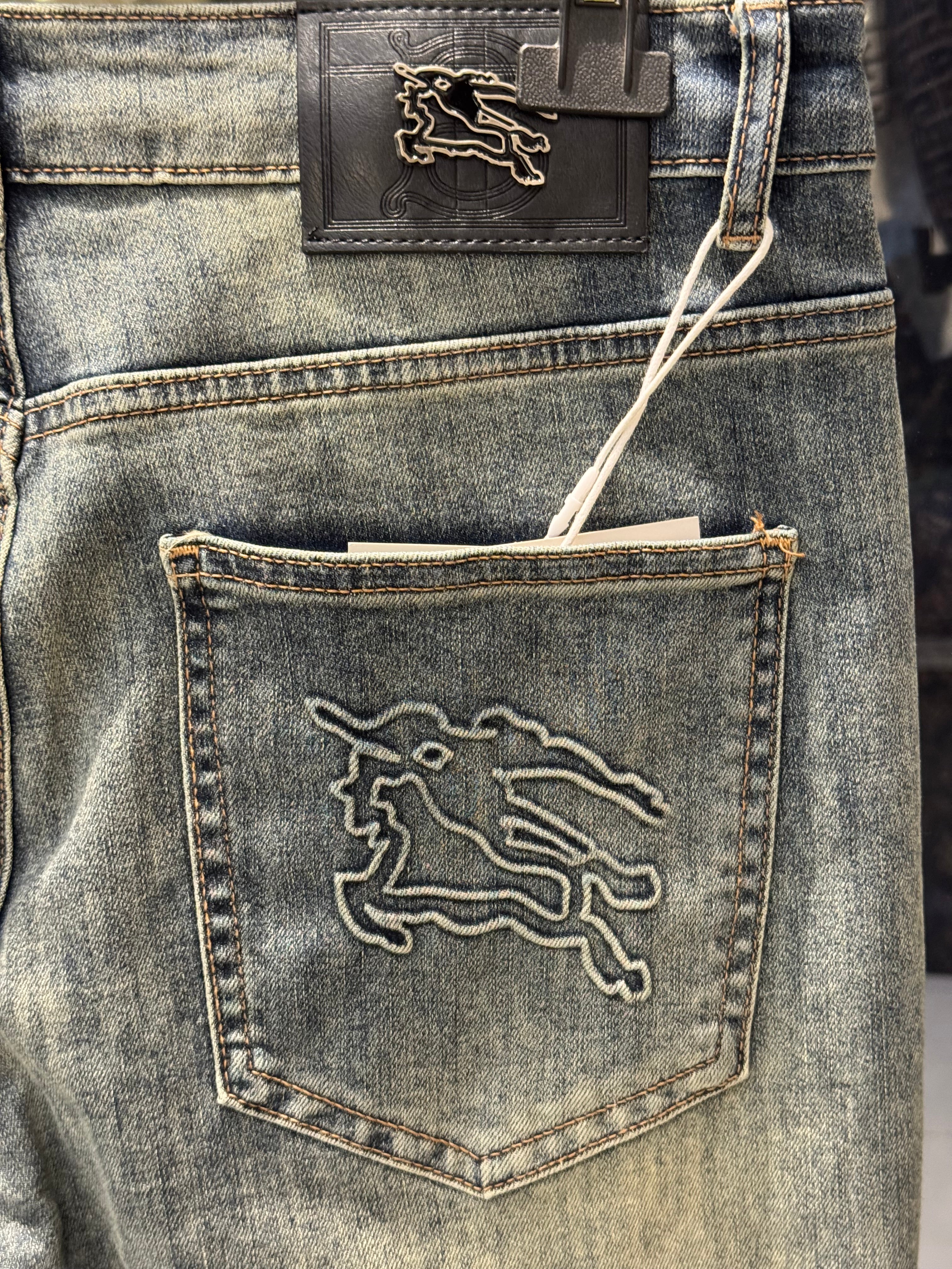 burberry inspired grey faded denim jeans – premium slim fit | sintone